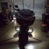 View from the front of an Indian Challenger / Pursuit showing the light output from our Puddle Light kit.