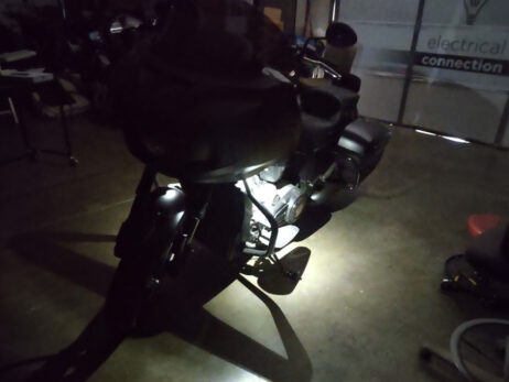 This front angle view of the EC Puddle Light Kit showing the improved illumination.